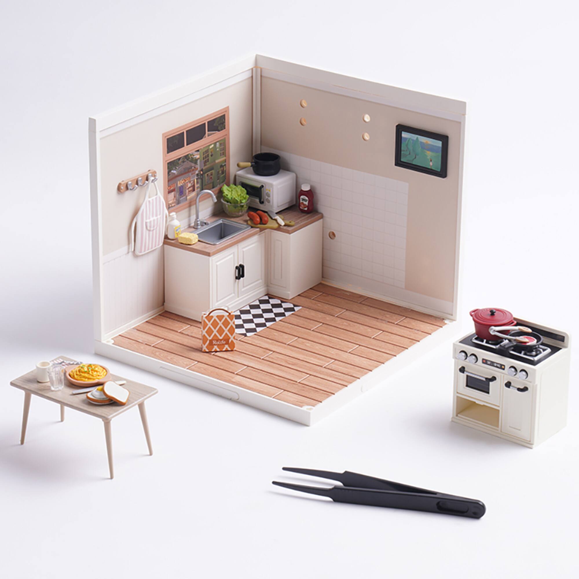 Rolife® Super Creator Happy Meals Kitchen DIY Miniature Kit